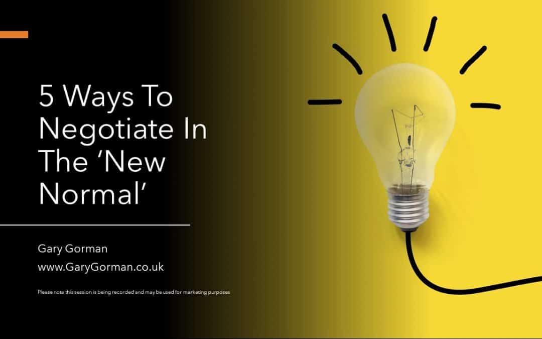 Five ways to negotiate in the ‘new normal’